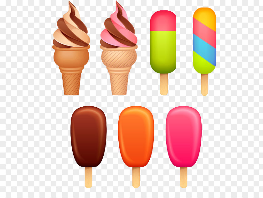 Cartoon Ice Cream Dessert Cone Strawberry PNG