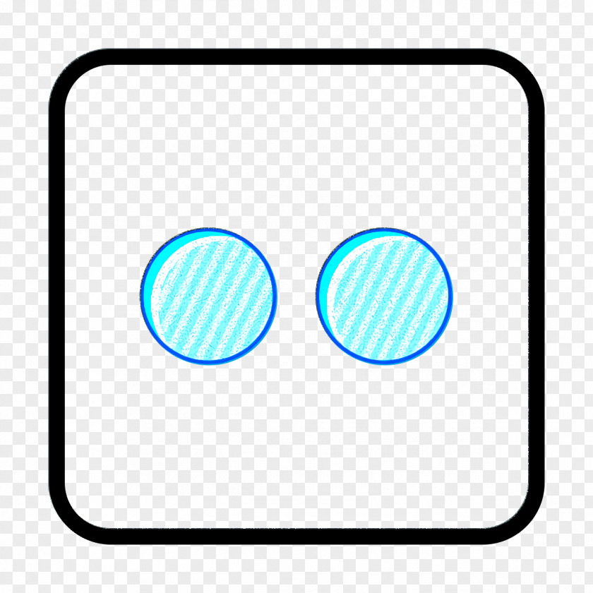 Electric Blue Turquoise Social Media Icon PNG
