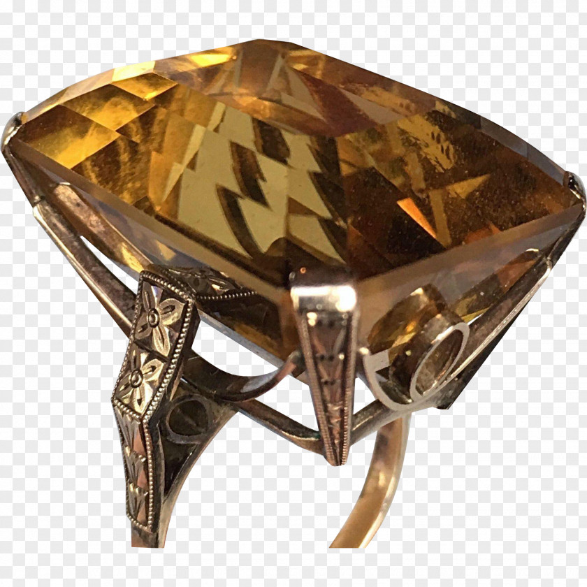 Gold Brown Citrine PNG