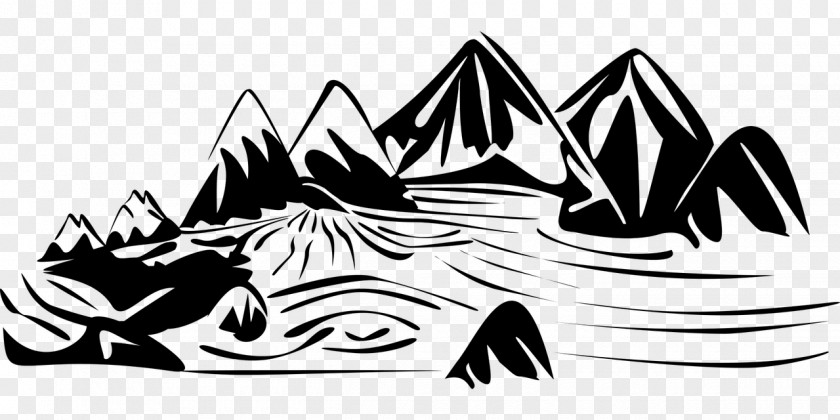 Mountaining River Clip Art PNG