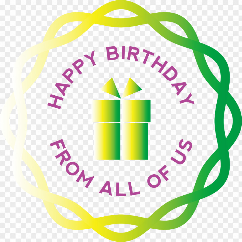 Vector COLORFUL Birthday Gift Color Gradient PNG