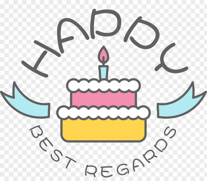 Happy Birthday Cake Label To You Clip Art PNG