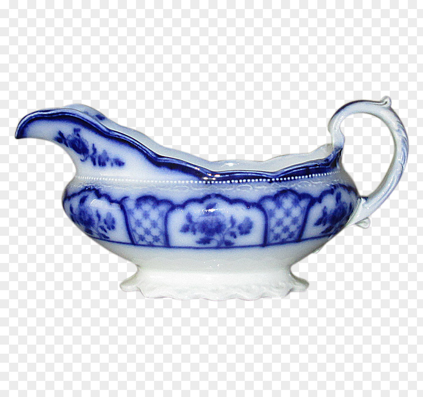 Plate Flow Blue And White Pottery Pitcher Gravy Boats Ceramic PNG