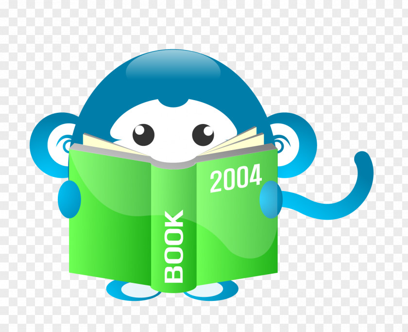 Reading Monkey Cartoon Adobe Illustrator PNG
