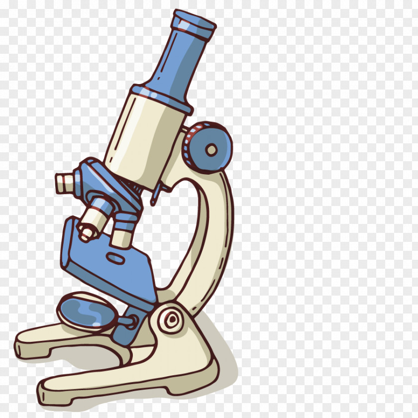 Vector Microscope Observation Cartoon PNG