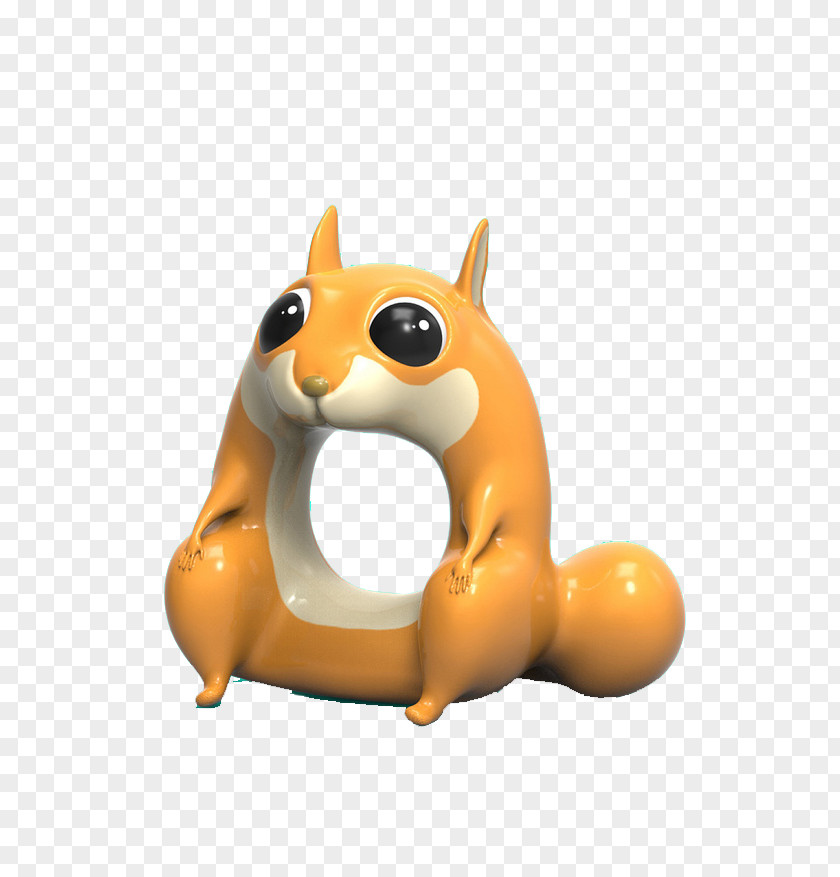 Light Yellow Round Toy Squirrel PNG