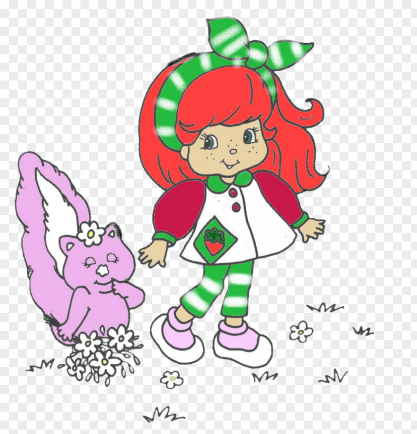 Strawberry Shortcake Cat Cartoon Christmas Ornament Clip Art PNG
