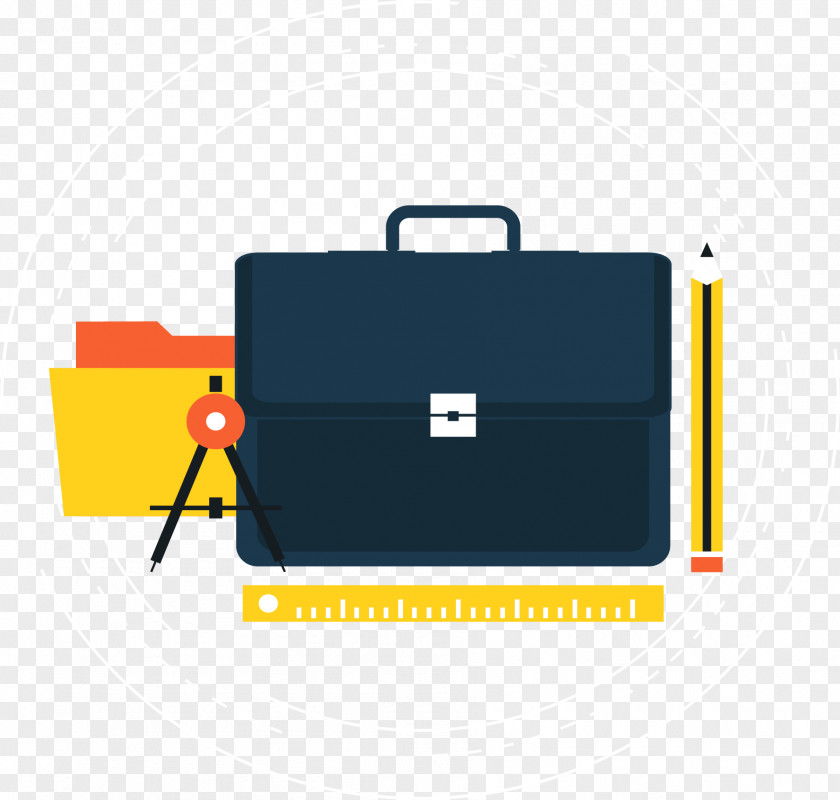 Dark Blue Business Briefcase Graphic Design Illustration PNG
