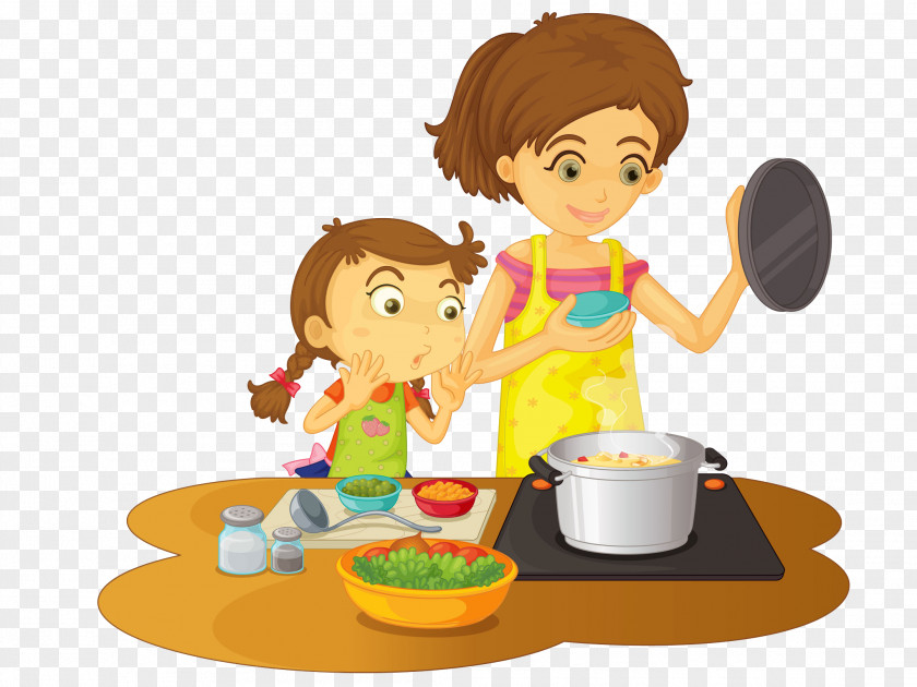 The Mother Who Is Cooking PNG mother who is cooking clipart PNG