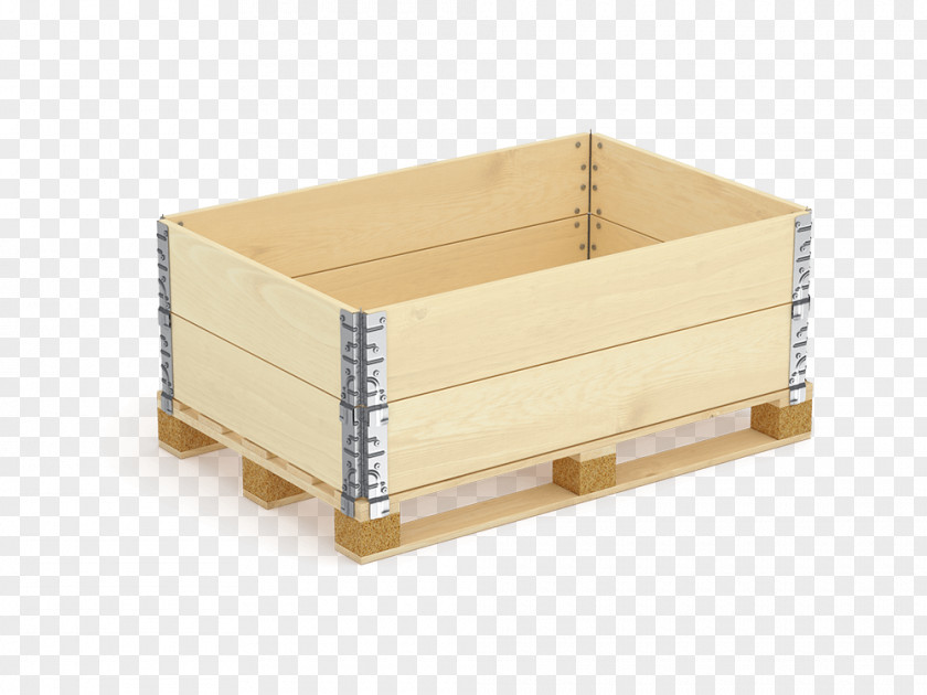 Wood Pallet Collar EUR-pallet Crate Packaging And Labeling PNG
