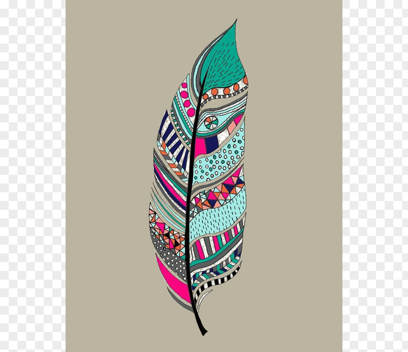 Feather Tribal Art IPhone 6 Stencil PNG