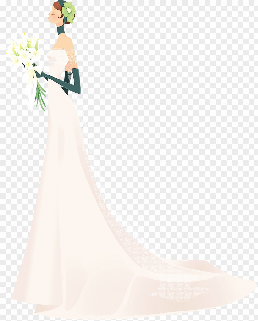 Formal Wear Figurine Wedding Dress PNG