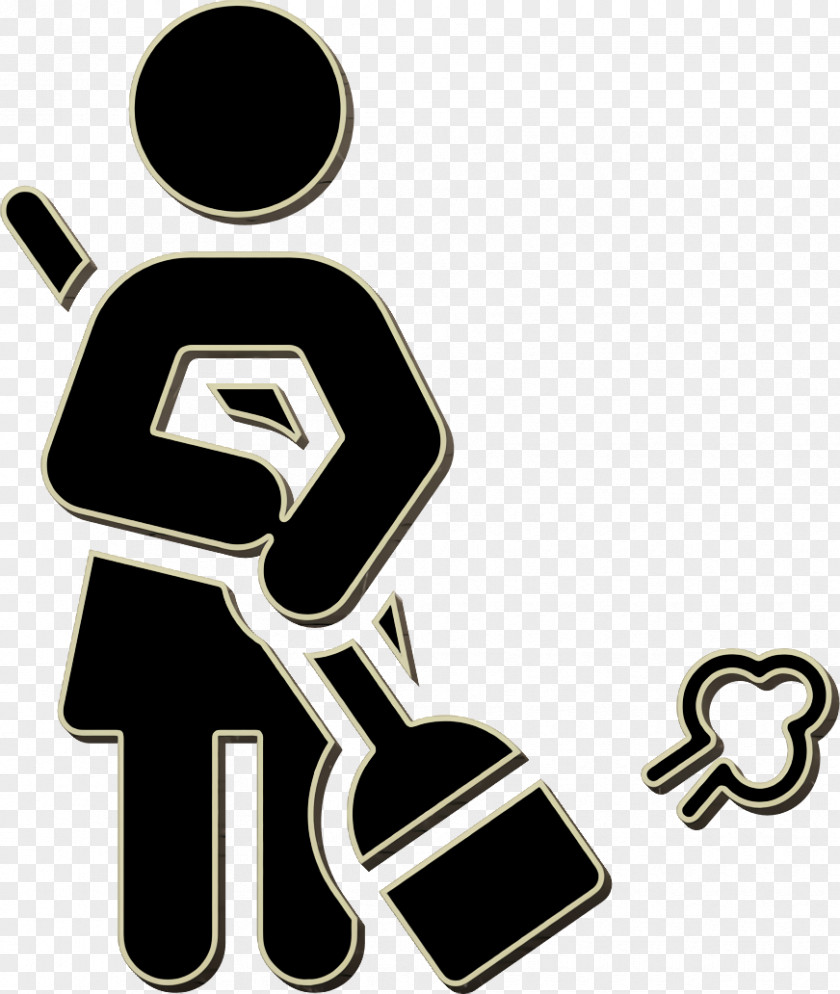 Pictograms Icon People Woman Sweeping PNG