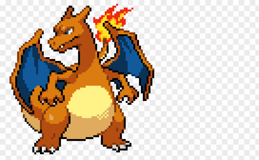 Pixel Art Pokemon Evoli Evolution Pokémon HeartGold And SoulSilver Charizard PNG