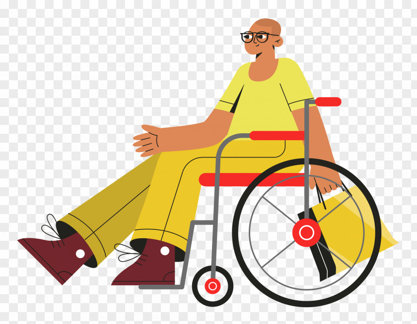 Sitting On Wheelchair PNG