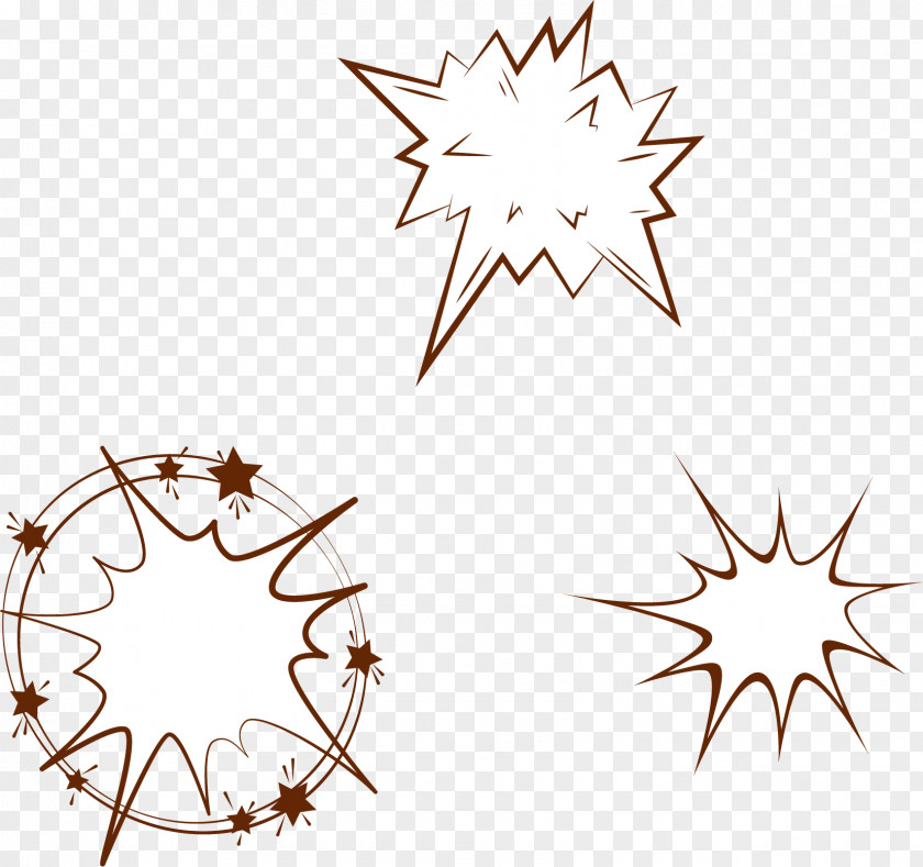 Vector Hand-painted Explosion Effect Cartoon PNG