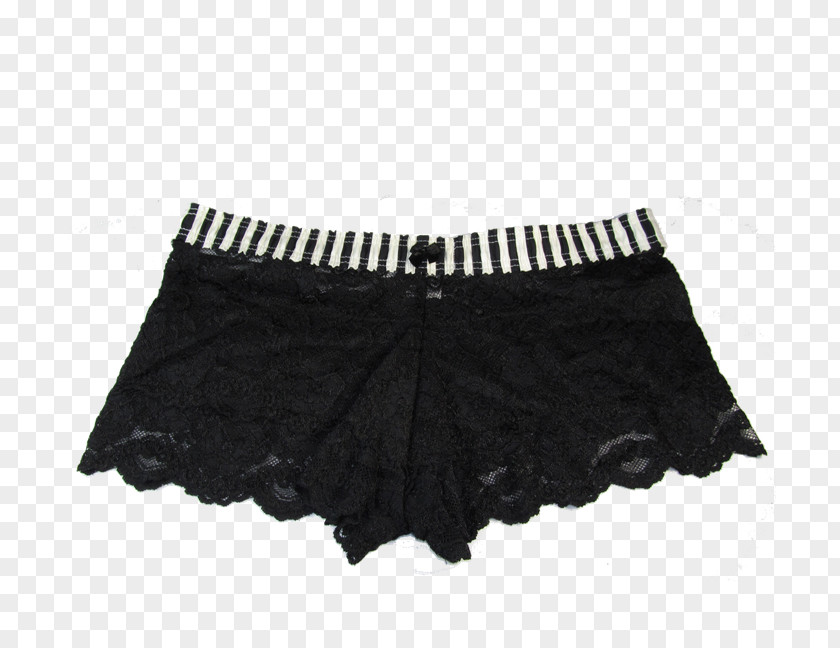 Article Lace Stripe Shorts Skirt Black M PNG