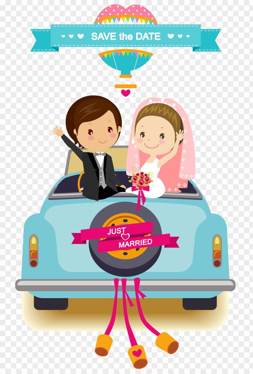 Cars Wedding Invitation Cartoon Bridegroom PNG