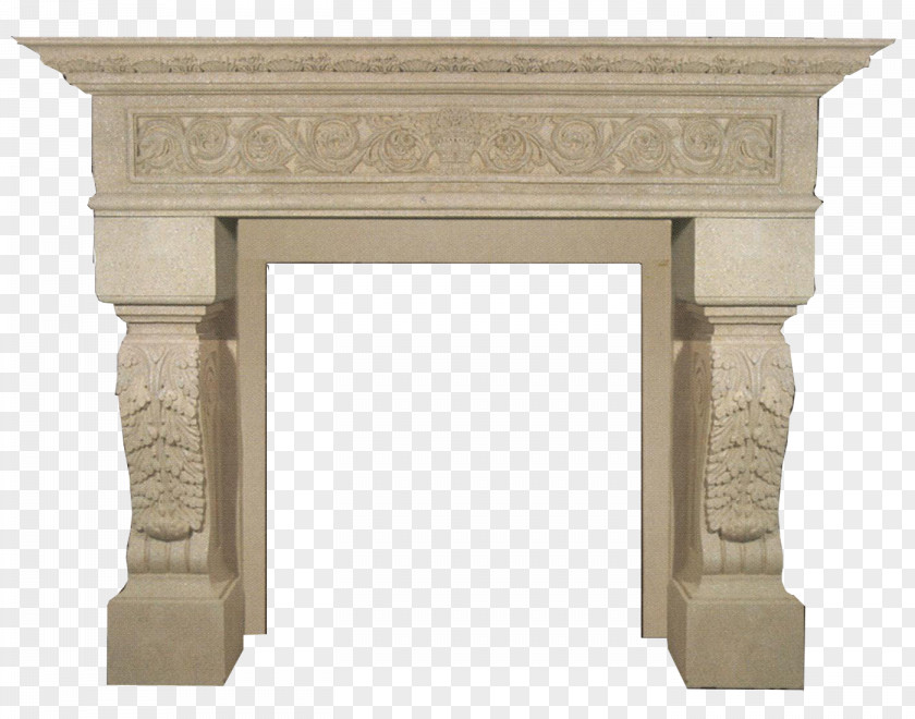Chimney Fireplace Mantel Stone Carving Marble Stove PNG