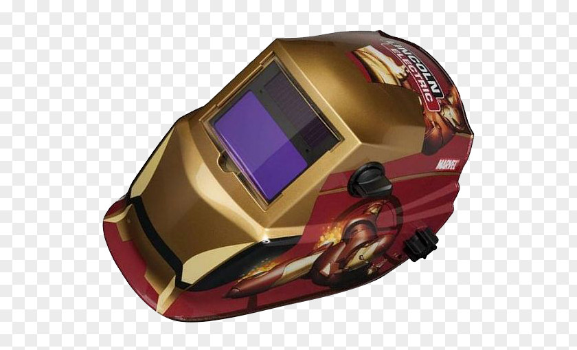 Iron Man Pattern Welding Cap Motorcycle Helmet Arc PNG