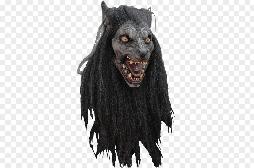 Mask Halloween Costume Latex Gray Wolf PNG
