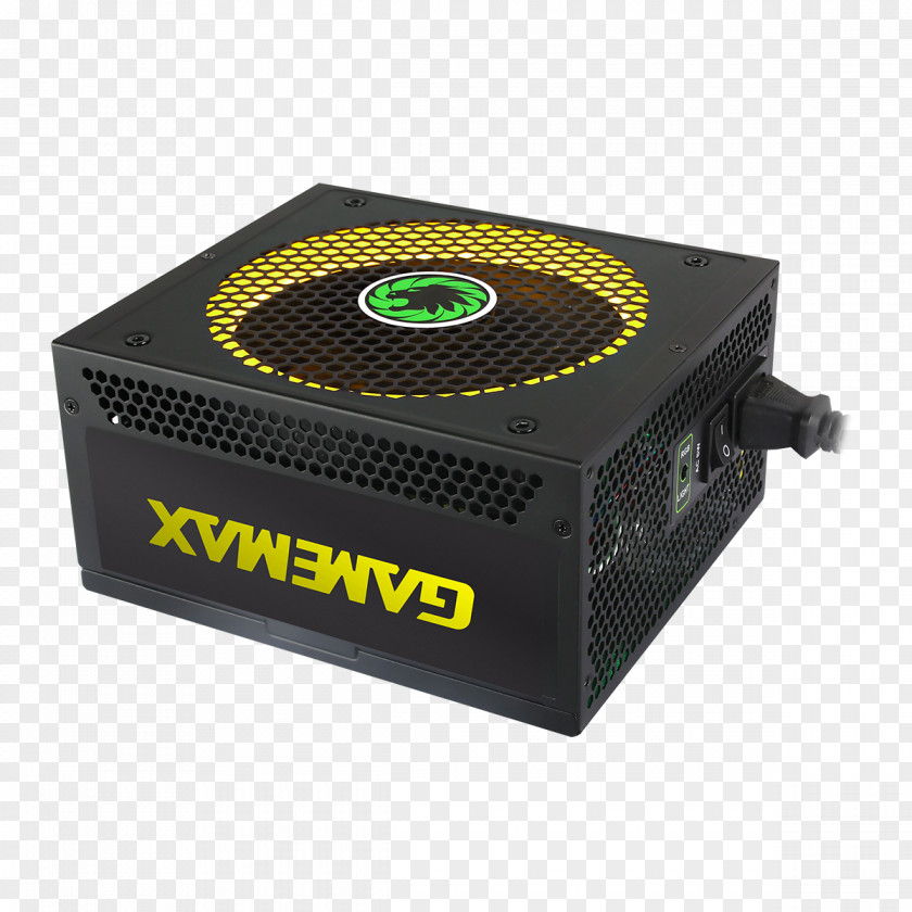 Power Supply Unit (computer) Converters Game Max Modular RGB Gold 80 Plus PSU Color Model PNG