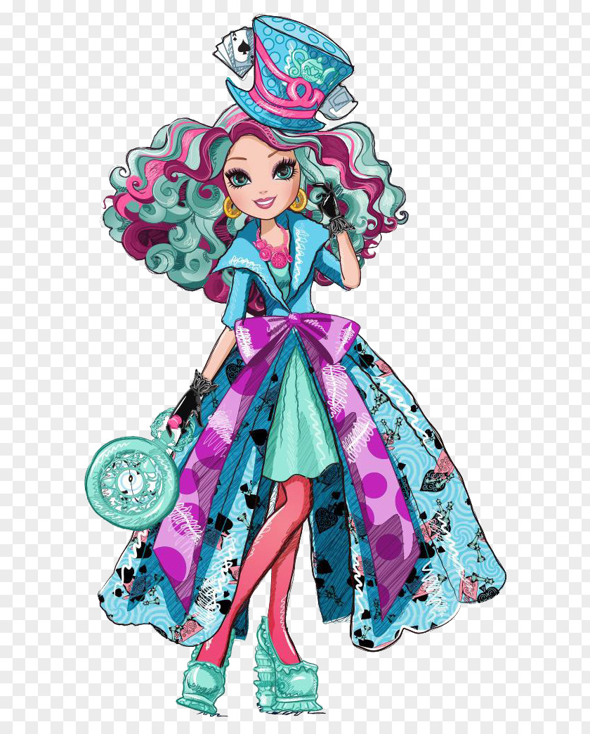 Queen Mad Hatter Alice's Adventures In Wonderland Ever After High Way Too Madeline Doll PNG