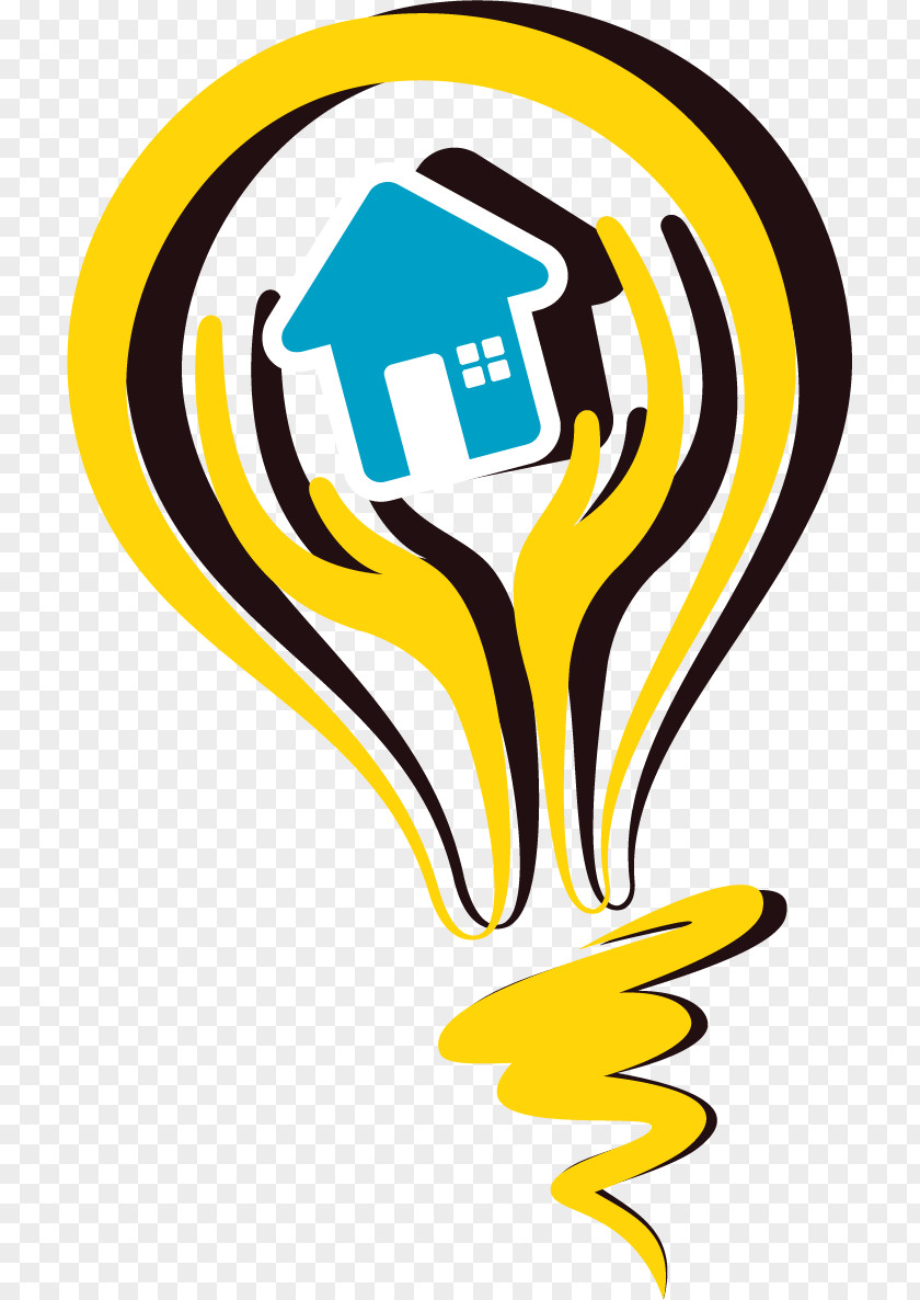 Vector Painted Light Bulb In The House Incandescent Clip Art PNG