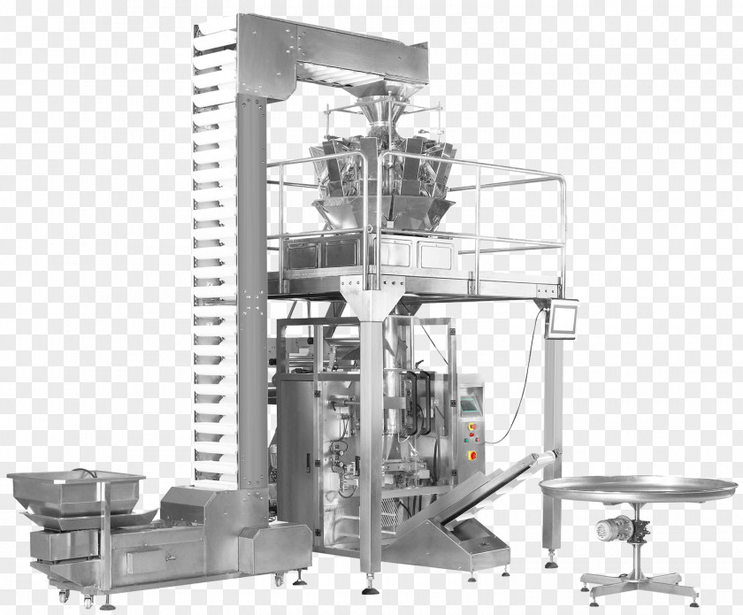 Automatic Home Yogurt Machine Vertical Form Fill Sealing Multihead Weigher Packaging And Labeling PNG