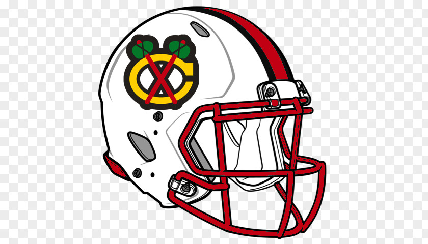 Chicago Blackhawks Bears NFL American Football Helmets PNG
