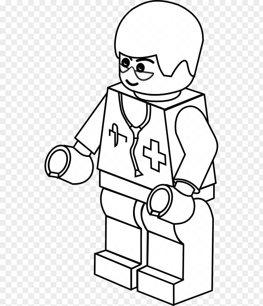 Doctor Pictures Free Lego Minifigure Black And White Toy Block Clip Art PNG