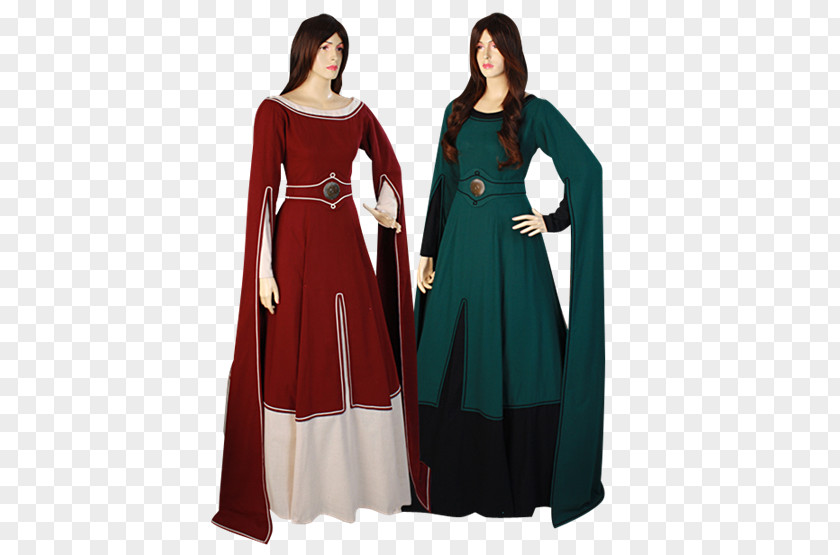 Renaissance Princess Dresses Robe Middle Ages English Medieval Clothing Sleeve Dress PNG