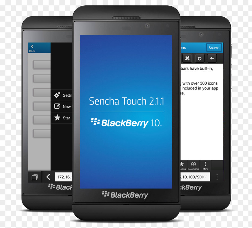 Smartphone BlackBerry Z10 Q10 10 Sencha Touch PNG
