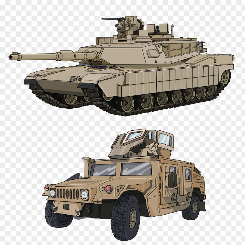 Cartoon Military Vehicles Tanks Hummer Car Humvee Jeep Tank PNG