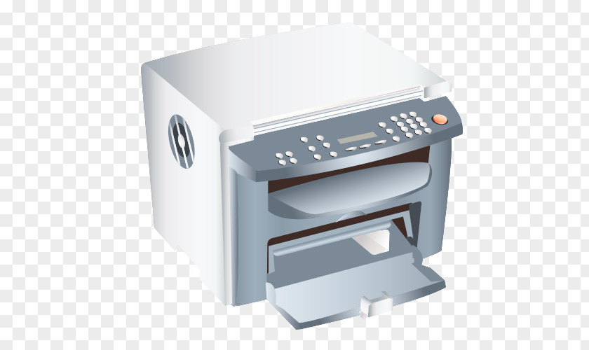 Cartoon Printer Laser Printing Photocopier PNG
