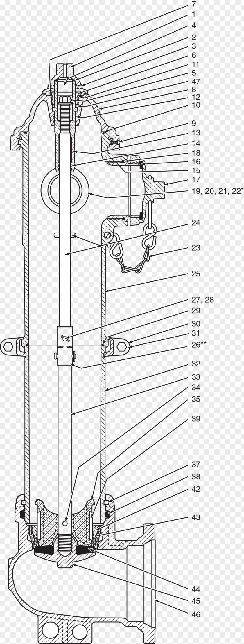 Fire Hydrant Wiring Diagram Technical Drawing PNG