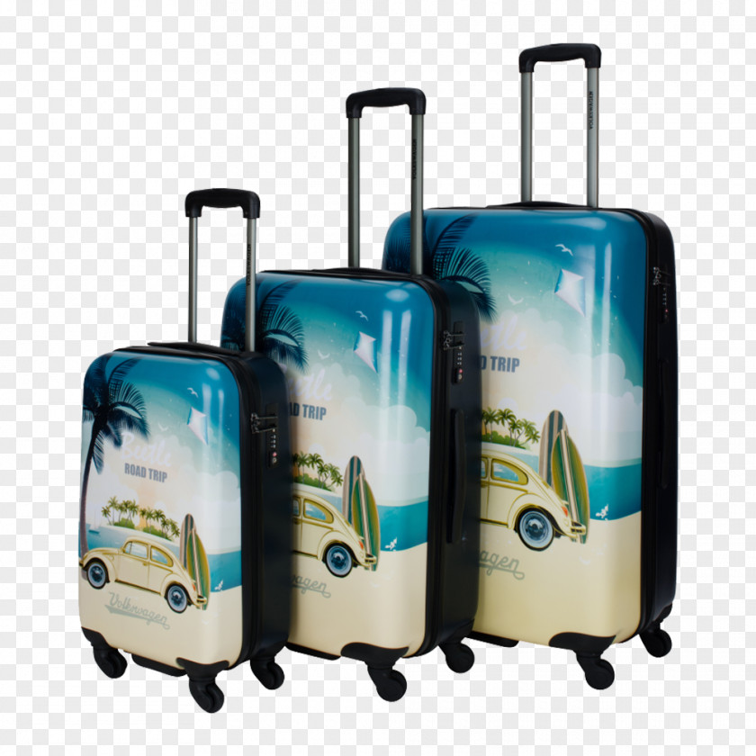 Suitcase Hand Luggage Volkswagen Baggage Trolley PNG