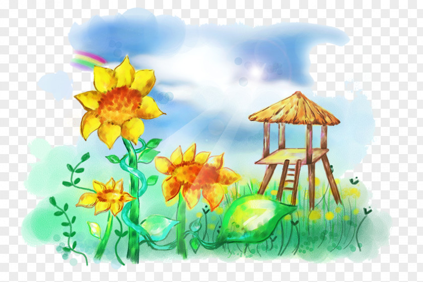 Sunflower Cartoon Common PNG