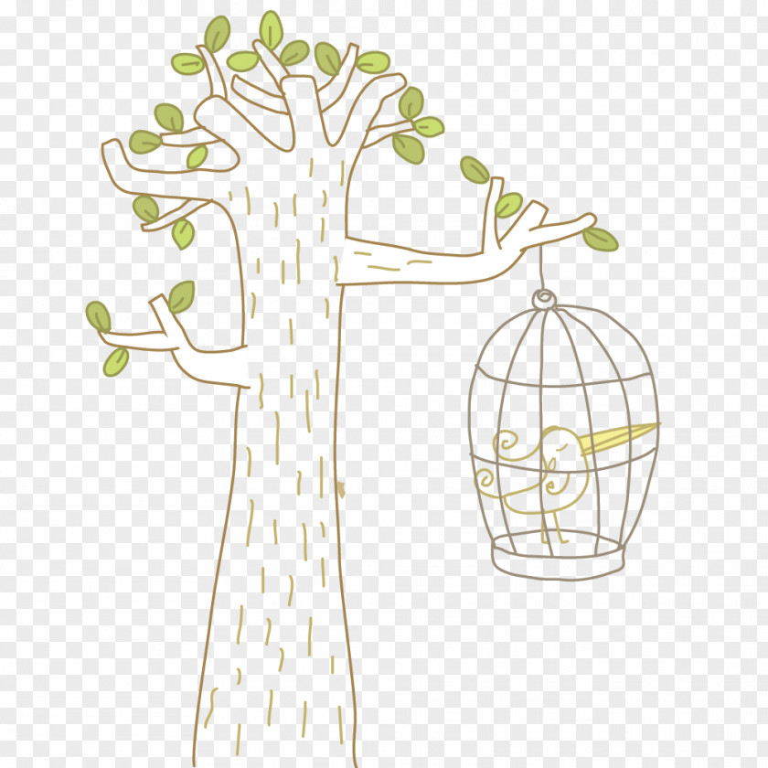 Tree Birdcage Stock Illustration PNG