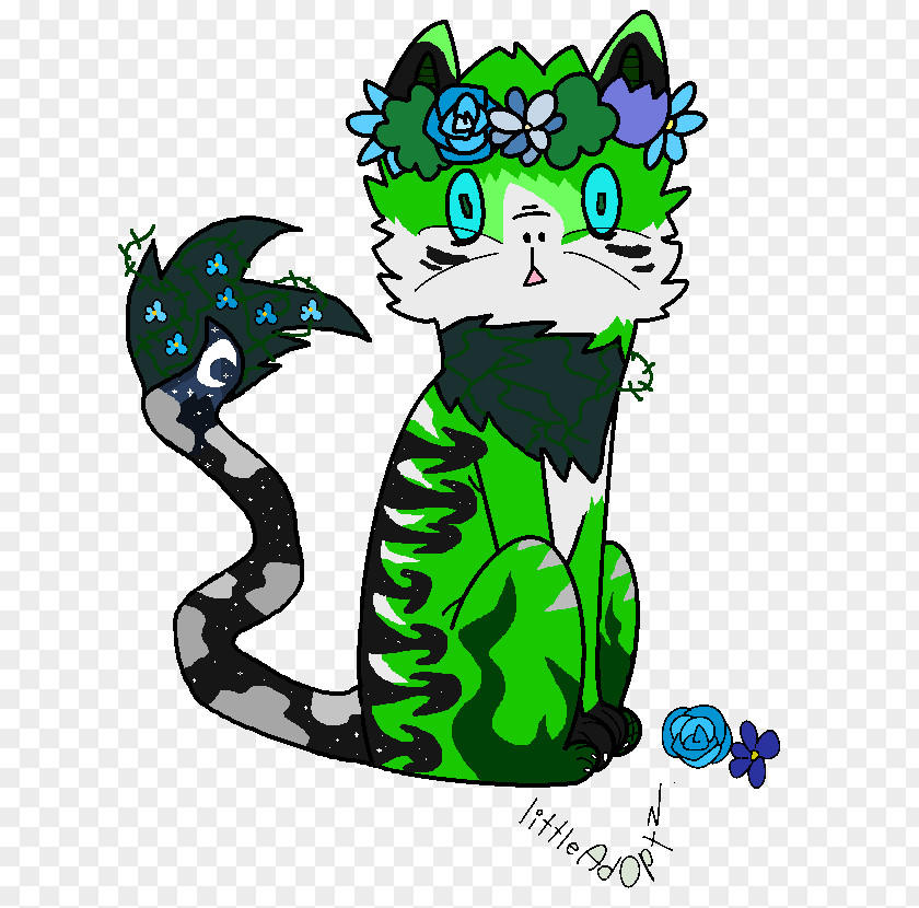 Cat Clip Art Illustration Green Tail PNG
