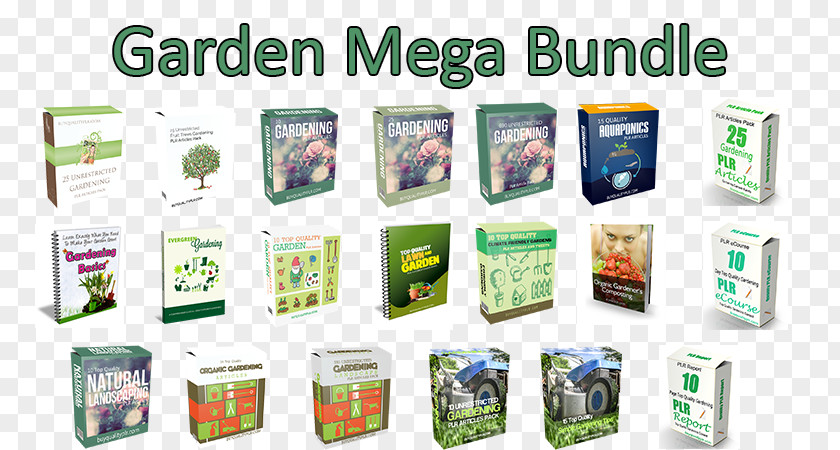 Mega Bundle Private Label Rights Gardening Niche Market PNG