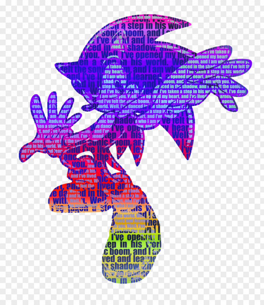 Typographic Design Shadow The Hedgehog Rainbow Dash Sonic Crackers Forces Ariciul PNG