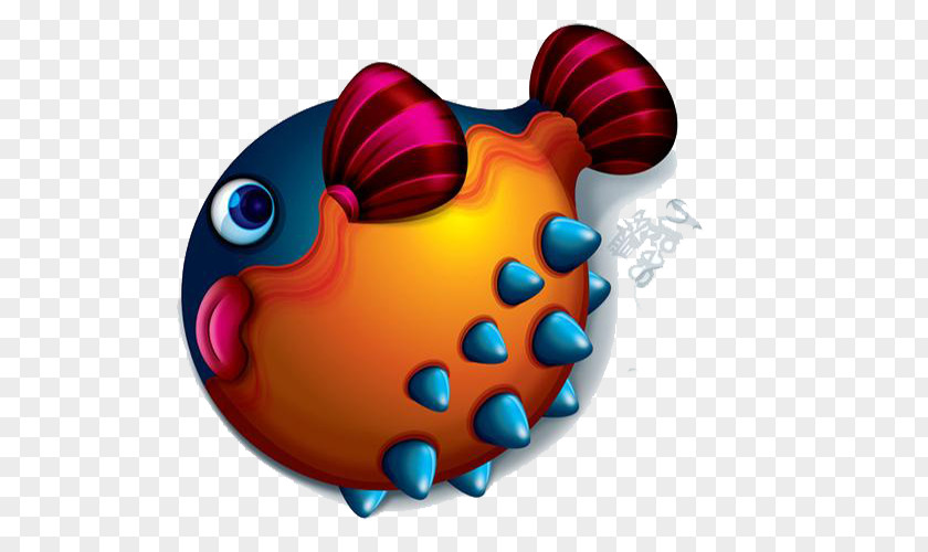 3d Cartoon Big Fat Fish 3D Computer Graphics PNG