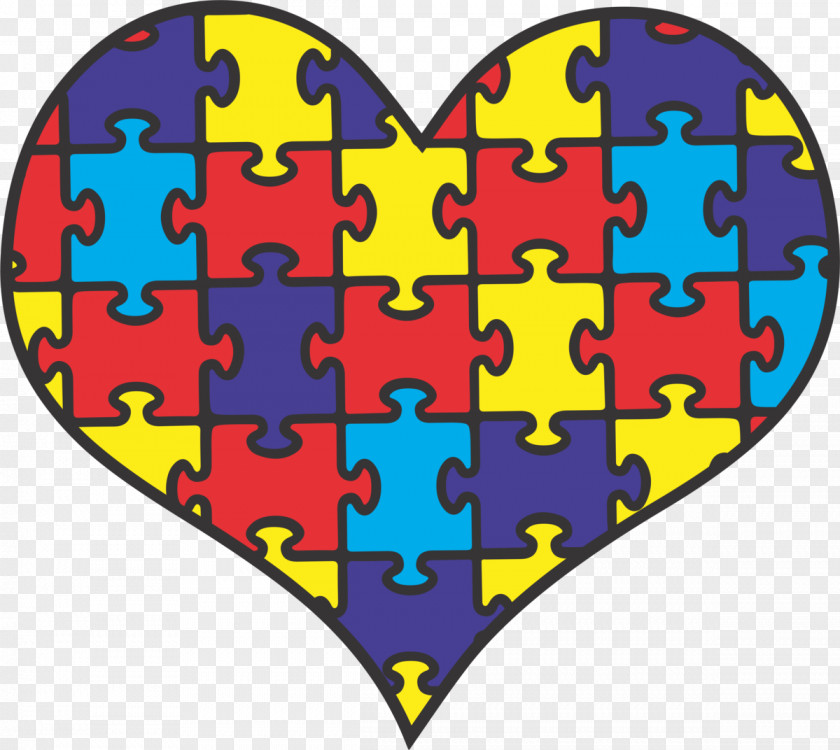 Autism World Awareness Day Clip Art Heart PNG