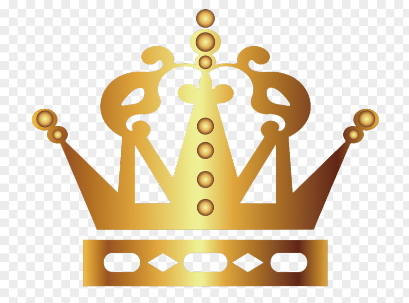 Crown Material Exquisite Cartoon Gold Font PNG