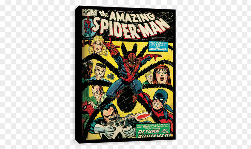 Spider-man The Amazing Spider-Man #129 Punisher Comic Book PNG