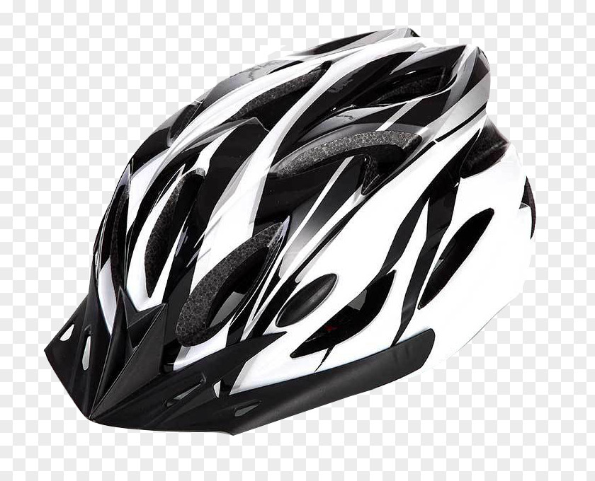 Black And White Cool Helmet Bicycle Cycling Motorcycle PNG