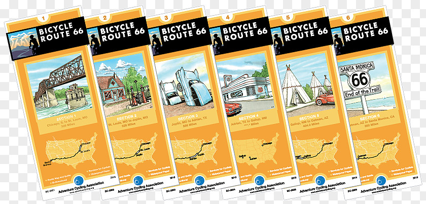 Cycling U.S. Route 66 Adventure Association Map Bicycle PNG