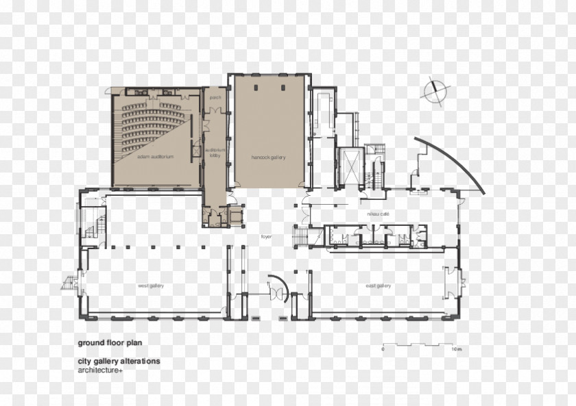 Ground Floor City Gallery Wellington Architecture Plan PNG