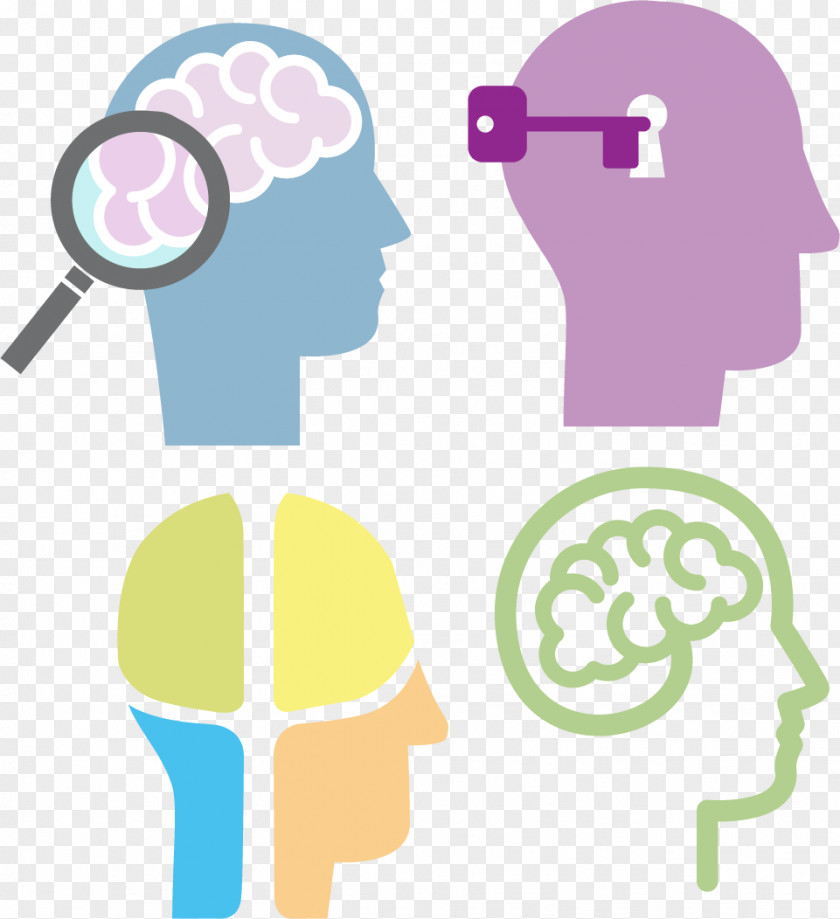 Research On Human Thinking Logo Euclidean Vector Psychology Brain Illustration PNG